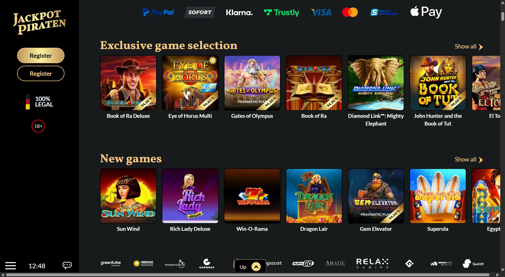 3. JackpotPiraten- Starker Sofort Casino Wert