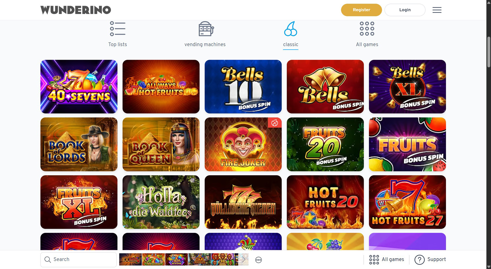 1. Wunderino – Beste Wahl für das Sofort Casino